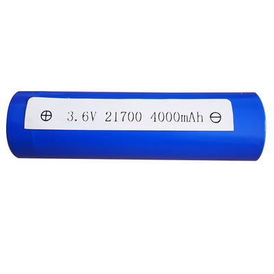 แบตเตอรี่ลิเธียมทรงกระบอกสีน้ำเงิน ICR21700 3.6V 4000mah พร้อม USB 300 รอบอายุการใช้งาน