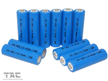 AA 3.2V LiFePO4 Battery 14500 สำหรับไฟพลังงานแสงอาทิตย์