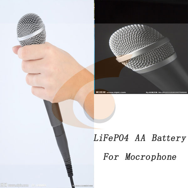 LiFePO4 AA แบตเตอรี่สำหรับไมโครโฟน