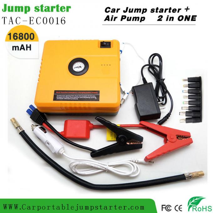 รถบรรทุกหนัก Pocket Power Bank รถ Jump Starter สีเหลือง 16800mAH