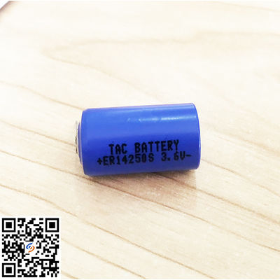 150°C อุณหภูมิสูง ER14250S 3.6V 900mAh แบตเตอรี่หลักที่มีแท็บสําหรับเครื่องบันทึกอุณหภูมิ
