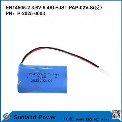 3.6V 5.4AH ER14505-2 แบตเตอรี่หลัก ความดันทํางานสูงและคงที่ อายุการใช้งานที่ยาวนาน