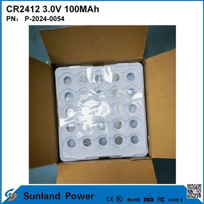 CR2412 3.0V 100MAH แบตเตอรี่ Li-MnO2 อายุการใช้งานที่ยาวนาน