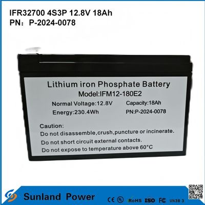 IFR32700 4S3P 12.8V 18Ah สําหรับแสงน้ําท่วมแสงอาทิตย์ ไลด์สว่างสูง LEDS สวนแสงอาทิตย์