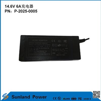 14.6V 6A ชาร์จ รองรับ 12.8V/14.4V ลิทธิียมเหล็กฟอสฟาต (LiFePO4) ชาร์จแบตเตอรี่ ออกแบบเฉพาะสําหรับเครื่องมือไฟฟ้า / เครื่องชาร์จประสิทธิภาพไฟฟ้า รองรับหลายอุปกรณ์