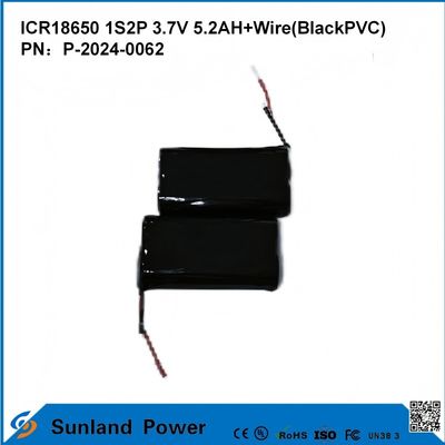 ICR18650-1S2P แบตเตอรี่สําหรับความหนาแน่นพลังงานสูง ความปลอดภัยในสาขาต่างๆ เครื่องมือไฟฟ้า อิเล็กทรอนิกส์ผู้บริโภค รถไฟฟ้า