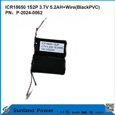 ICR18650-1S2P แบตเตอรี่สําหรับความหนาแน่นพลังงานสูง ความปลอดภัยในสาขาต่างๆ เครื่องมือไฟฟ้า อิเล็กทรอนิกส์ผู้บริโภค รถไฟฟ้า