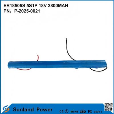 ER18505S 5S1P 18V 2800MAH แบตเตอรี่ความจุสูง ทนต่ออุณหภูมิสูง