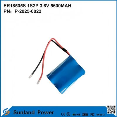 ER18505S 1S2P 3.6V 5600MAH แบตเตอรี่ความจุสูง ทนต่ออุณหภูมิสูง