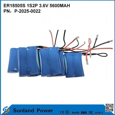 ER18505S 1S2P 3.6V 5600MAH แบตเตอรี่ความจุสูง ทนต่ออุณหภูมิสูง
