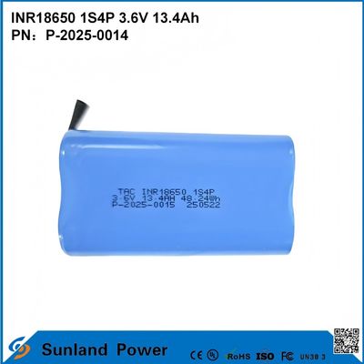INR18650 1S4P3.6V 13.4Ah การผสมผสานที่สมบูรณ์แบบของความจุสูงและความแรงดันสูง