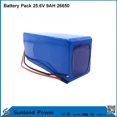 แบตเตอรี่มอเตอร์ไซค์ลิเธียมไอออน แบตเตอรี่ LiFePO4 25.6V 9AH 26650