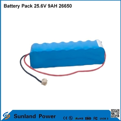 แบตเตอรี่มอเตอร์ไซค์ลิเธียมไอออน แบตเตอรี่ LiFePO4 25.6V 9AH 26650