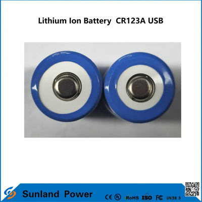 แบตเตอรี่ลิทธิียมไอออน CR123A USB ใช้ในการผลิตแบตเตอรี่ลิทธิียมไอออน USB ที่สามารถชาร์จใหม่ได้