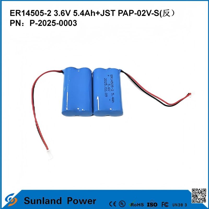 3.6V 5.4AH ER14505-2 แบตเตอรี่หลัก ความดันทํางานสูงและคงที่ อายุการใช้งานที่ยาวนาน