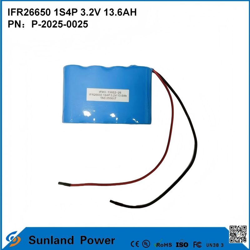 โรงงานผลิตแบตเตอรี่ IFR26650 1S4P 3.2V 13.6Ah เหมาะสําหรับบ้านและการค้า เก็บพลังงานมือถือ เครื่องมือพลังงานแรงสูง