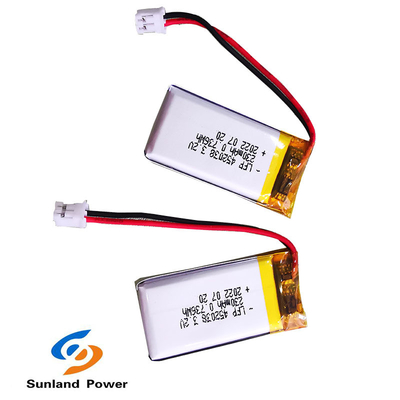 LP0452038 แบตเตอรี่ลิเธียมไอออนโพลิเมอร์ 3.2V 230mAh LiFePo4 แบบชาร์จไฟได้