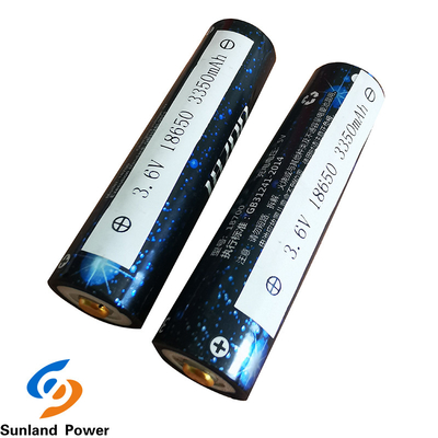 แบตเตอรี่ลิเธียมไอออนทรงกระบอก OEM ICR18650 3.6V 3350mah พร้อมขั้วต่อ USB