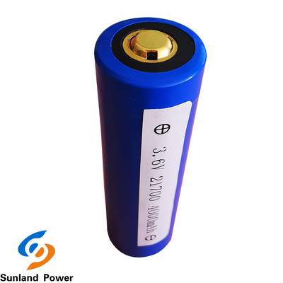 แบตเตอรี่ลิเธียมทรงกระบอกสีน้ำเงิน ICR21700 3.6V 4000mah พร้อม USB 300 รอบอายุการใช้งาน