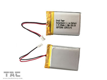 แบตเตอรี่ลิเธียมโพลิเมอร์ BIS 3.7V Li-ion GSP753040 แบตเตอรี่ลิเธียม 850mAH สำหรับระบบรักษาความปลอดภัยด้วยยานพาหนะ