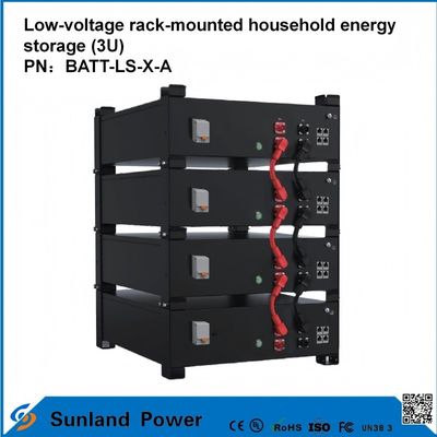 3U ระบบควบคุมความแรงต่ํา ที่ใช้ในบ้าน ระบบเก็บพลังงานบ้าน All-in-One Butler LiFePO4 51.2V 50A 5120Wh16S1P แบตเตอรี่ LFP prismatic พร้อมเปลือกอลูมิเนียม 3.2V/100Ah อายุจักรยาน 4000 วง