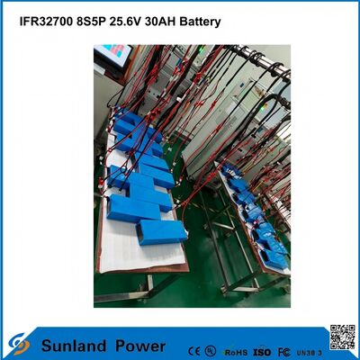 IFR32700 8S5P 25.6V 30AH แบตเตอรี่ที่ใช้สําหรับหุ่นยนต์ โลจิสติกส์ โรบอตเคลื่อนไหวอิสระ รถยนต์ที่นําโดยอัตโนมัติ ระบบเปลี่ยนแบตเตอรี่แบบอัตโนมัติ