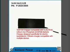 14.6V 6A ชาร์จ รองรับ 12.8V/14.4V ลิทธิียมเหล็กฟอสฟาต (LiFePO4) ชาร์จแบตเตอรี่ ออกแบบเฉพาะสําหรับเครื่องมือไฟฟ้า / เครื่องชาร์จประสิทธิภาพไฟฟ้า รองรับหลายอุปกรณ์