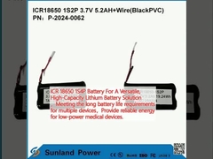 ICR 18650 1S4P Battery For A Versatile, High-Capacity Lithium Battery Solution,ตอบสนองความต้องการของแบตเตอรี่ที่ใช้งานนานสําหรับอุปกรณ์หลายเครื่อง, ให้พลังงานที่น่าเชื่อถือสําหรับอุปกรณ์การแพทย์ที่ใช้พลังงานต่ํา