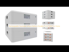 แบตเตอรี่ลิตยูมที่สามารถชาร์จใหม่ได้ สามารถสะสมได้ ทนทาน 51.2V 50Ah สําหรับบ้าน