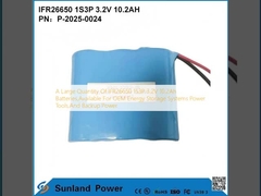 จํานวนมากของแบตเตอรี่ IFR26650 1S3P 3.2V 10.2Ah