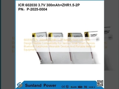 602030 3.7V 300mAh + ZHR1.5-2P แบตเตอรี่จากการออกแบบที่บางมาก ความสอดคล้องแบบยืดหยุ่นสําหรับอุปกรณ์สมาร์ทขนาดเล็กหลายประเภท Bluetooth หูฟังอุปกรณ์ที่ใส่และอุปกรณ์การแพทย์ที่พกพา