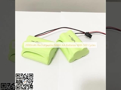 2000mAh แบตเตอรี่ NiMH AA สามารถชาร์จได้ 500 จังหวะ