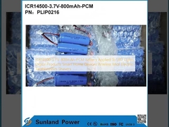 แบตเตอรี่ ICR14500-3.7V-800mAh-PCM ใช้กับไฟ LED, ผลิตภัณฑ์ดิจิทัล, อุปกรณ์สมาร์ทโฮม, เมาส์ไร้สาย, แปรงสีฟันไฟฟ้า, เครื่องโกนหนวด