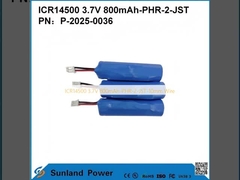 ICR14500 3.7V 800mAh-PHR-2-JST-10mm สายไฟ