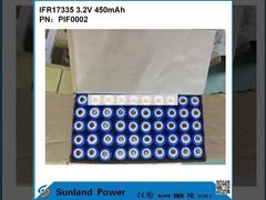 แบตเตอรี่ IFR17335 3.2V 450mah