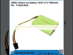 แบตเตอรี่ลิเธียมไอออน 18650 1S3P 3.7V 7500mAh ชุดแบตเตอรี่ Li-Ion